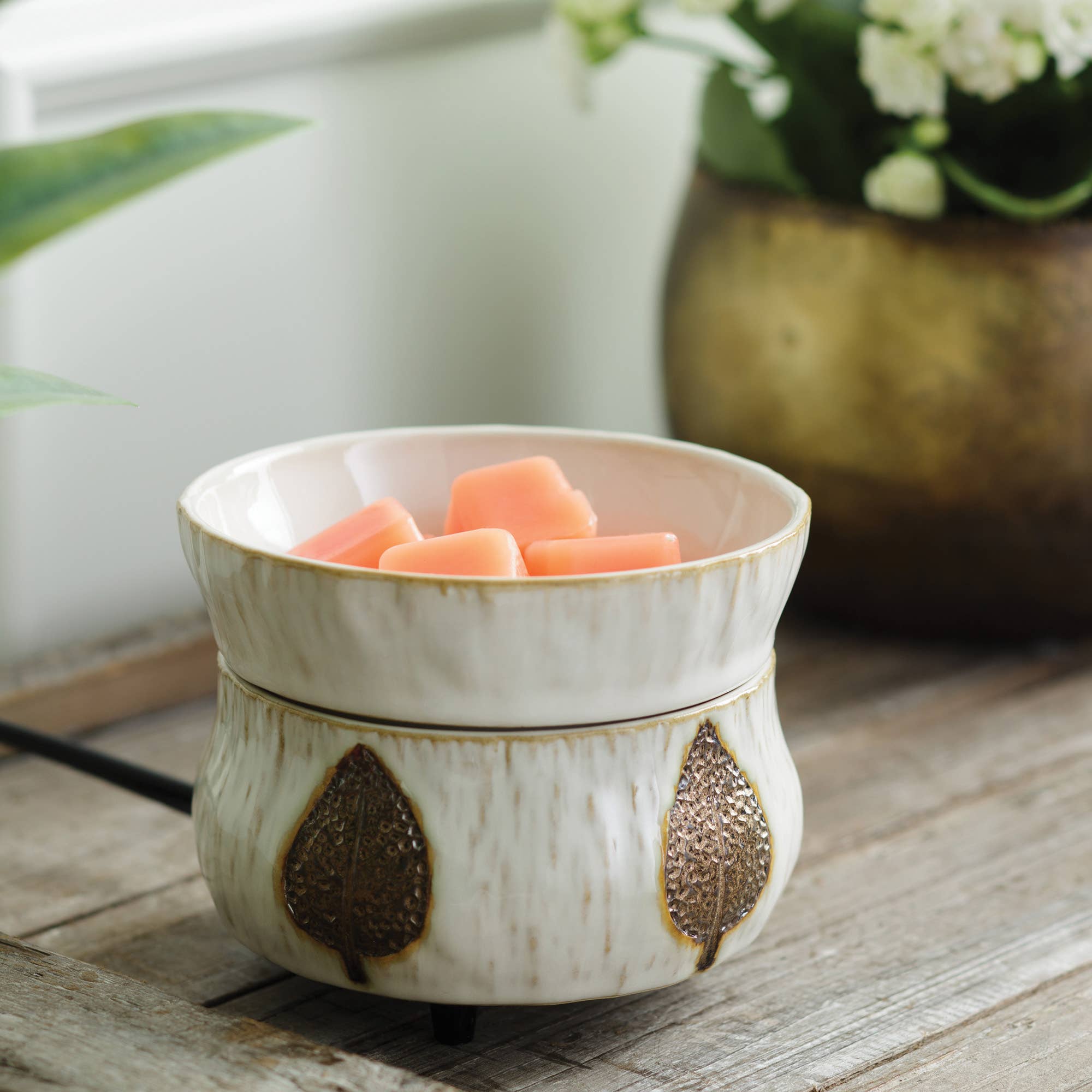 CANDLE WARMERS® BRONZE LEAF 2 in1 Classic Duftlampe Keramik - shop_name