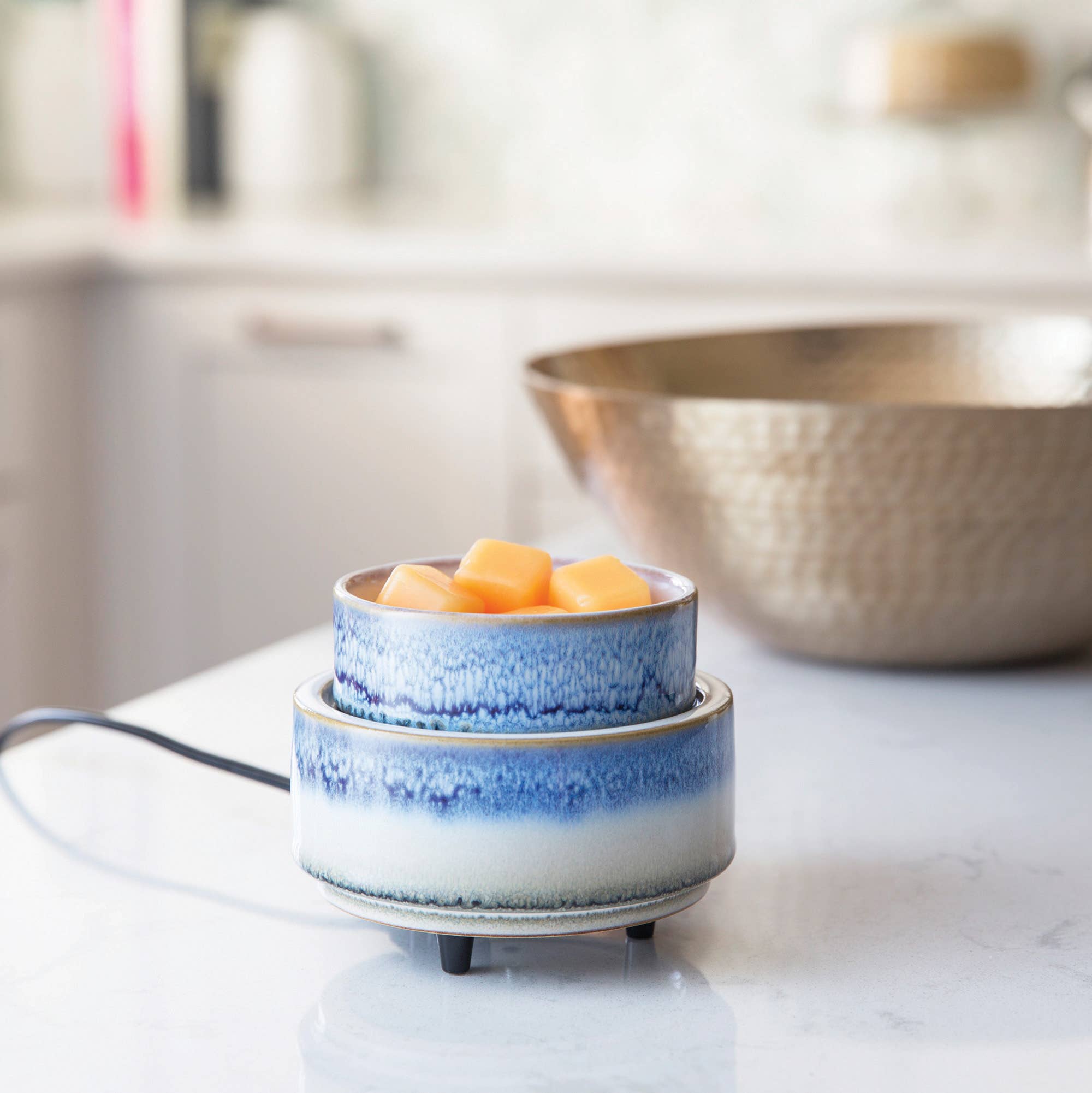 CANDLE WARMERS® HORIZON 2 in1 Classic Duftlampe creme/blau - shop_name
