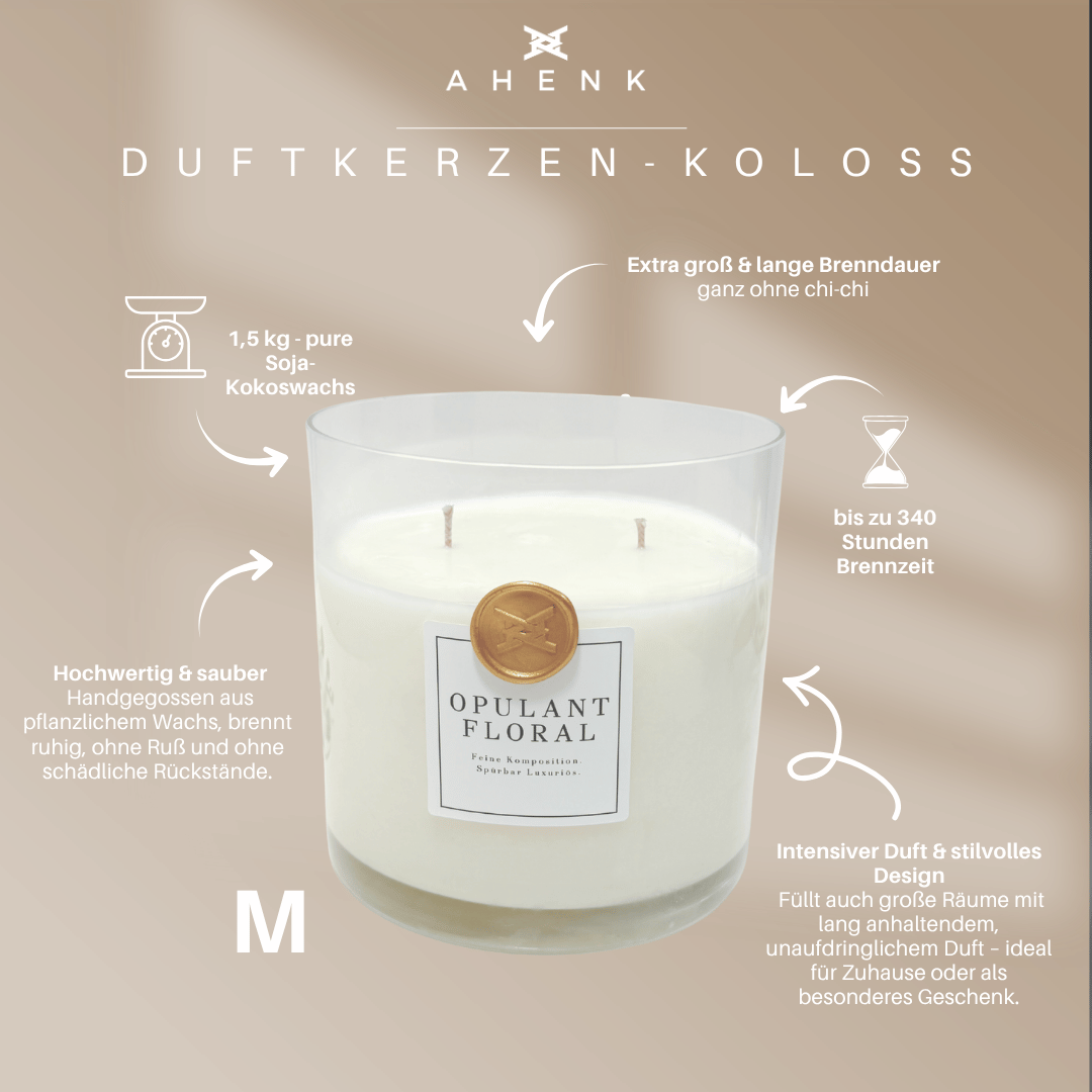 Duftkerze M 1,5 kg – Handgegossen & stilvoll