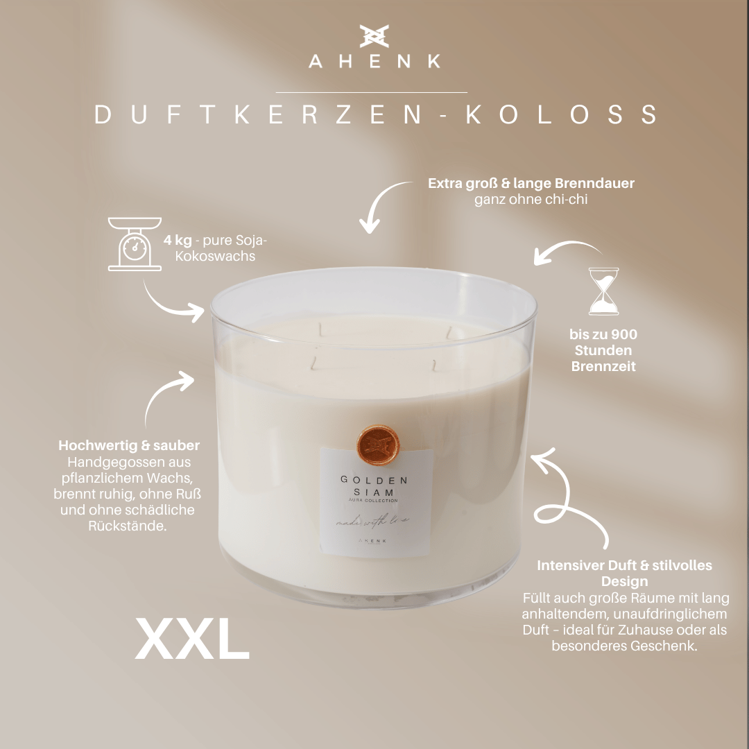 Duftkerze XL 4 kg – Dein Selfcare - Moment in Großformat - shop_name